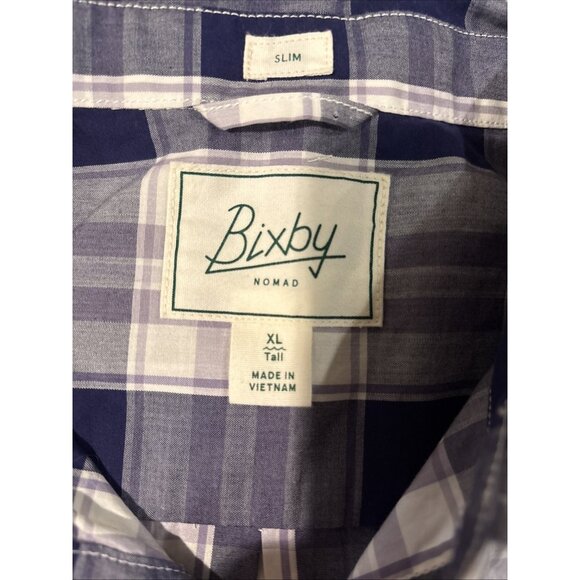 Bixby Nomad Slim Fit Men's Casual Button-Up Plaid Long Sleeve Shirt Size XL Tall - Picture 4 of 6